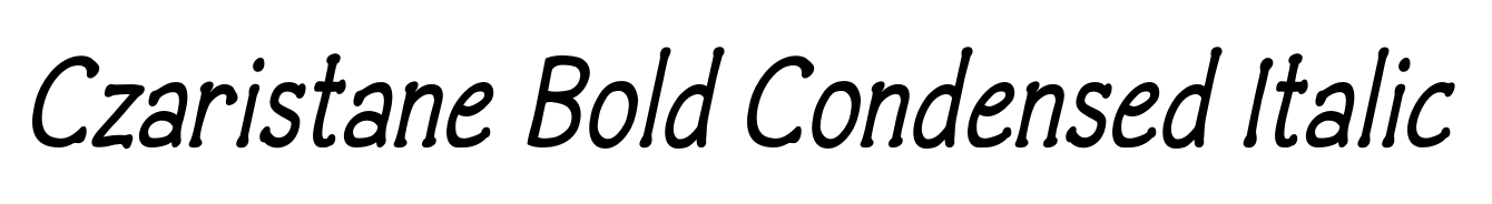 Czaristane Bold Condensed Italic